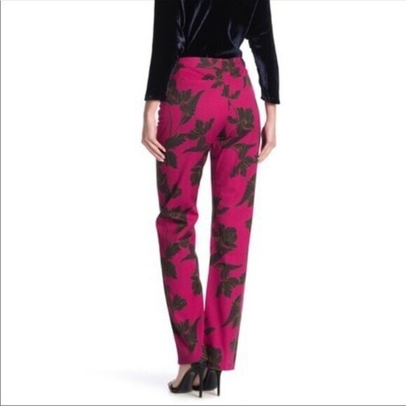 ALC Vaughn Floral Wool Blend Straight‑Leg Pant – Women’s 10 – Designer Print - Picture 2 of 3